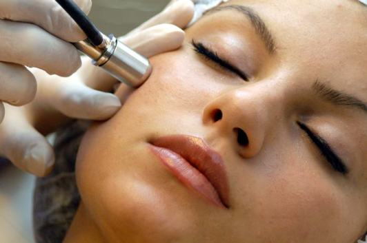 Facial microdermabrasion at the grail salon