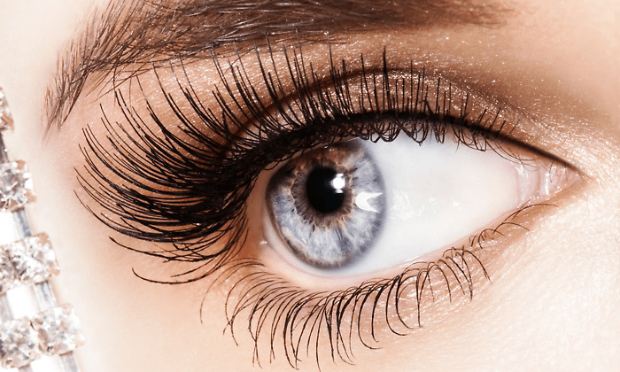 Silk 3D eyelash extensions at the Grail salon